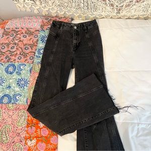 Free People Florence Flare Jeans in Black Size 24
